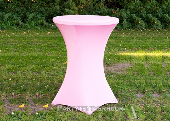 Statafel met rok roze huren Partytentverhuur Dordrecht