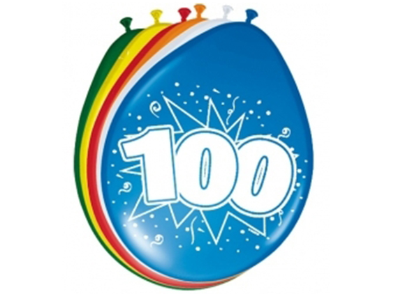 Creatie totaal loterij Ballonnen 100 jaar - Partytentverhuur Dordrecht